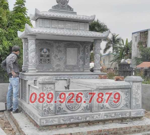 Mẫu mộ đôi mái vòm bán Hồ Chí Minh - Mộ tam cấp 1 2 mái che bằng đá