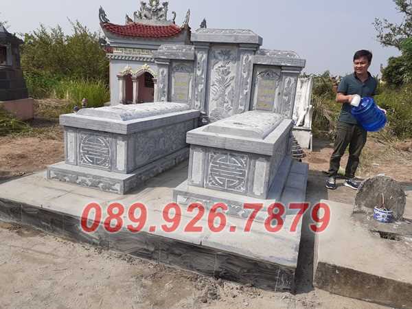 Mẫu mộ đôi mái vòm bán Hồ Chí Minh - Mộ tam cấp 1 2 mái che bằng đá