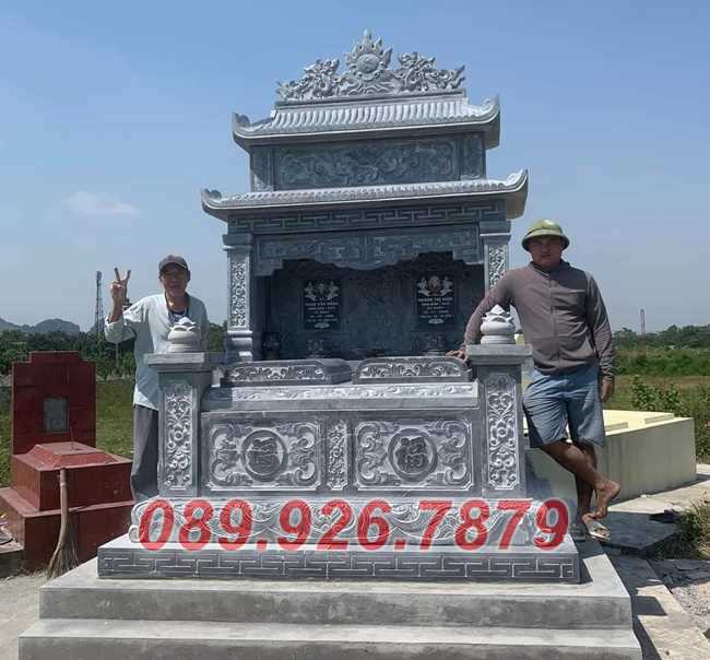 Mẫu mộ đôi bằng đá xanh , đá tự nhiên đẹp bán Đắk Nông