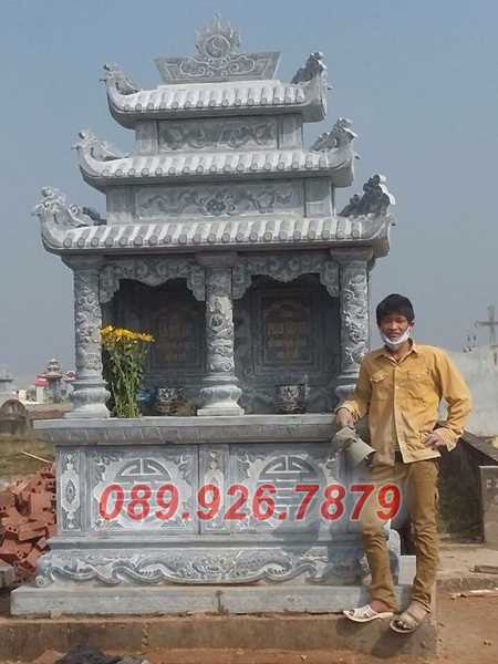 Mẫu mộ đá đôi để tro cốt ông bà, cha mẹ đẹp bán Đắk Lawsk - Tư vấn