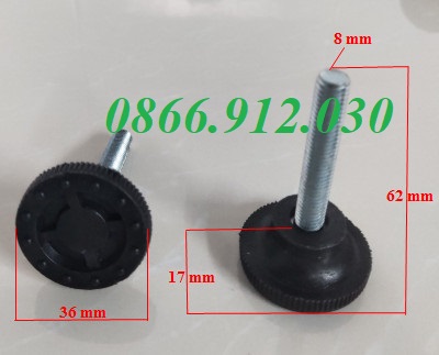 Ốc tăng chỉnh chiều cao, ốc tăng giảm đế cao su nhựa