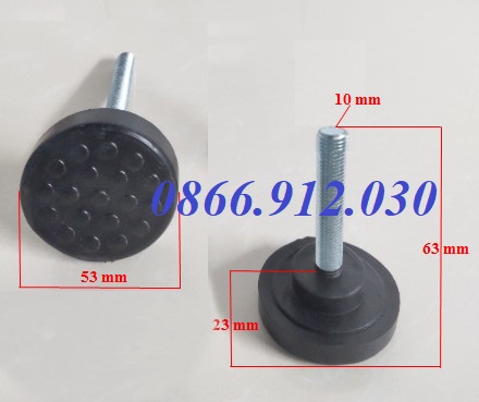 Ốc tăng chỉnh chiều cao, ốc tăng giảm đế cao su nhựa