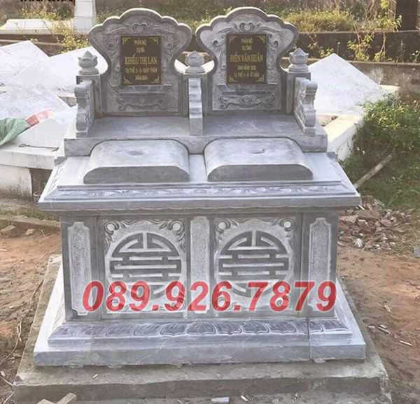 Bình Thuận bán sẵn mộ đá đôi đẹp - Mẫu mộ đá đôi chôn tro cốt cha mẹ