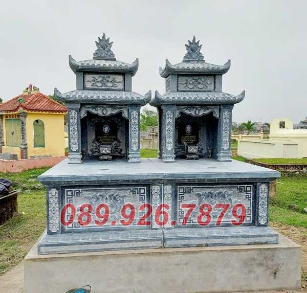 Bình Thuận bán sẵn mộ đá đôi đẹp - Mẫu mộ đá đôi chôn tro cốt cha mẹ