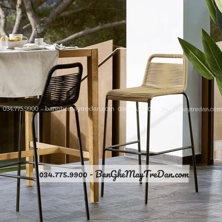 Ghế quầy bar, ghế bàn đảo bằng dây dù cao cấp
