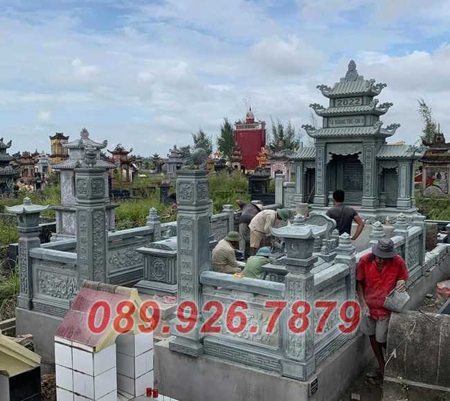 Khu lăng mộ đá xanh - Những mẫu khuôn viên lăng mộ đá bán Ninh Thuận