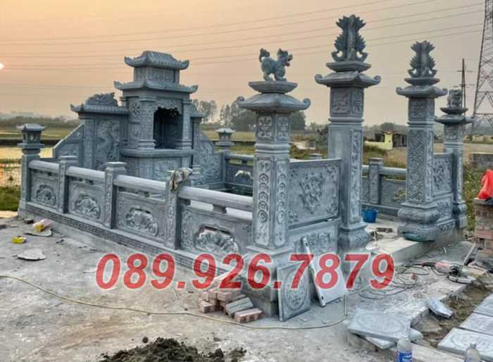 Khu lăng mộ đá xanh - Những mẫu khuôn viên lăng mộ đá bán Ninh Thuận