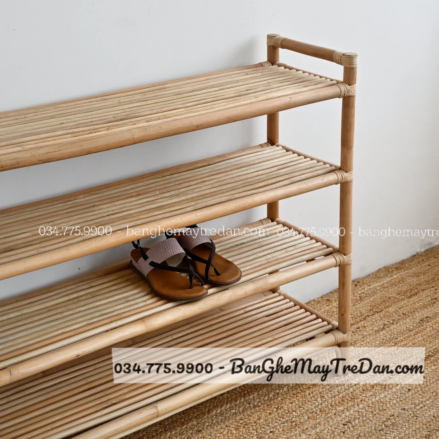 Tủ kệ giày dép bằng mây tự nhiên cao cấp
