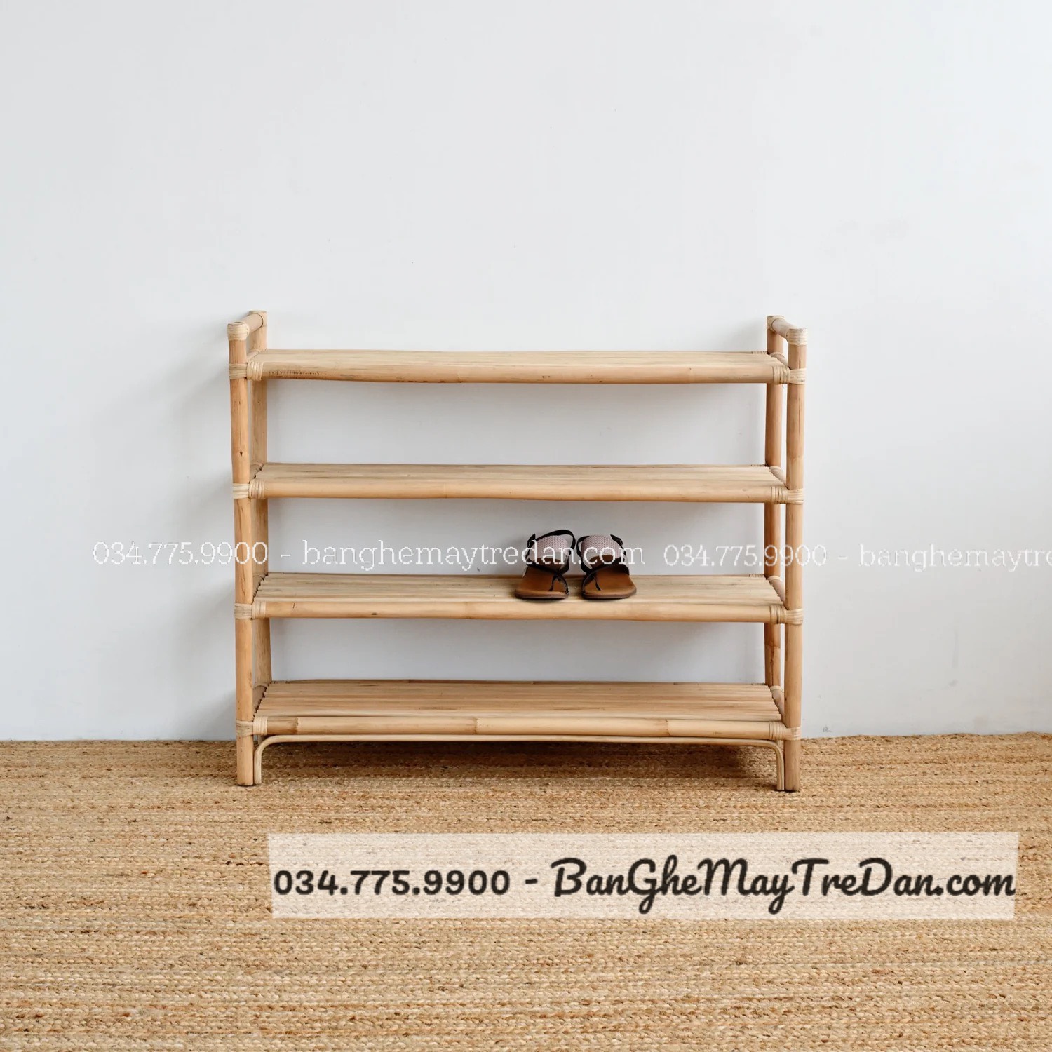 Tủ kệ giày dép bằng mây tự nhiên cao cấp
