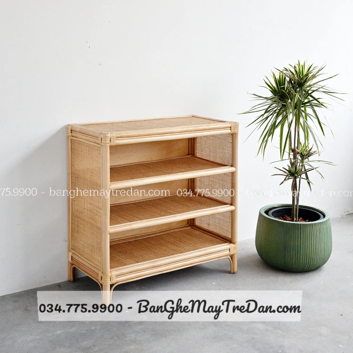 Tủ kệ giày dép bằng mây tự nhiên cao cấp