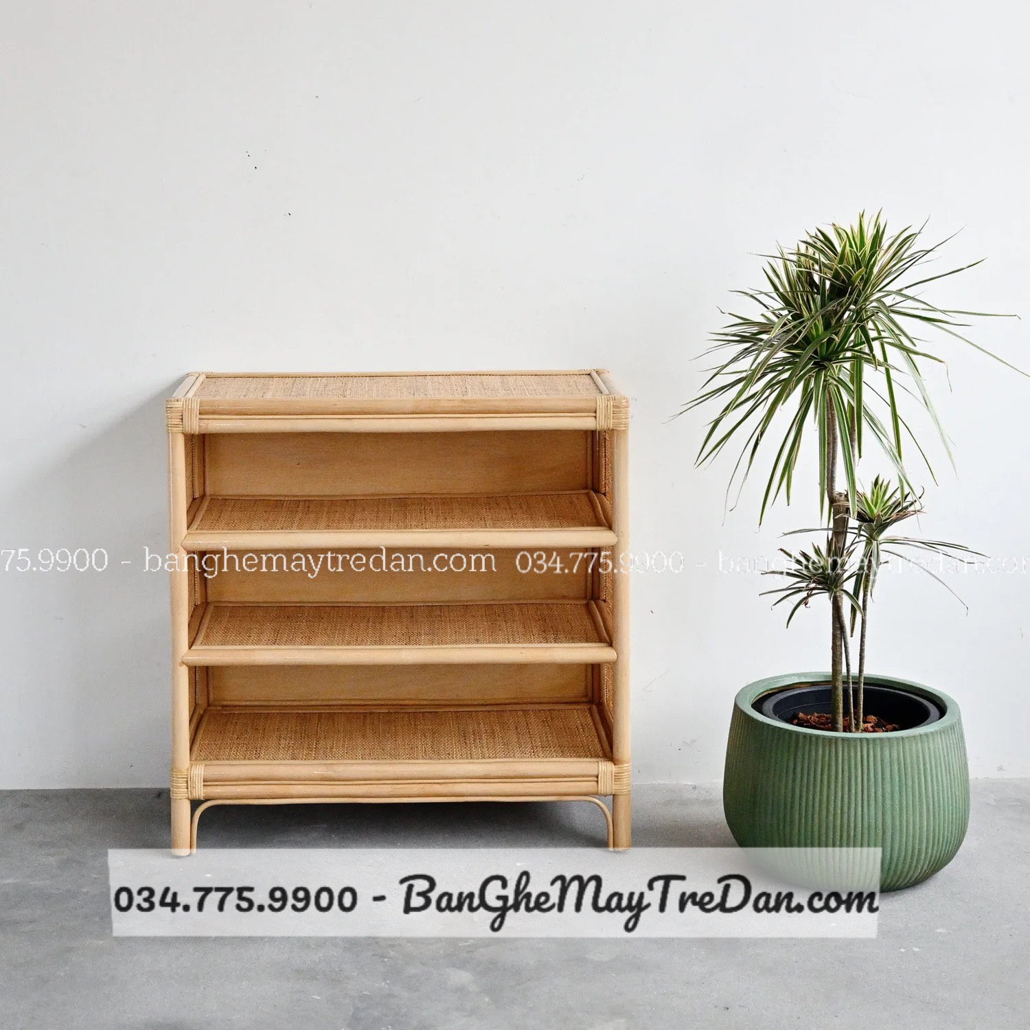 Tủ kệ giày dép bằng mây tự nhiên cao cấp