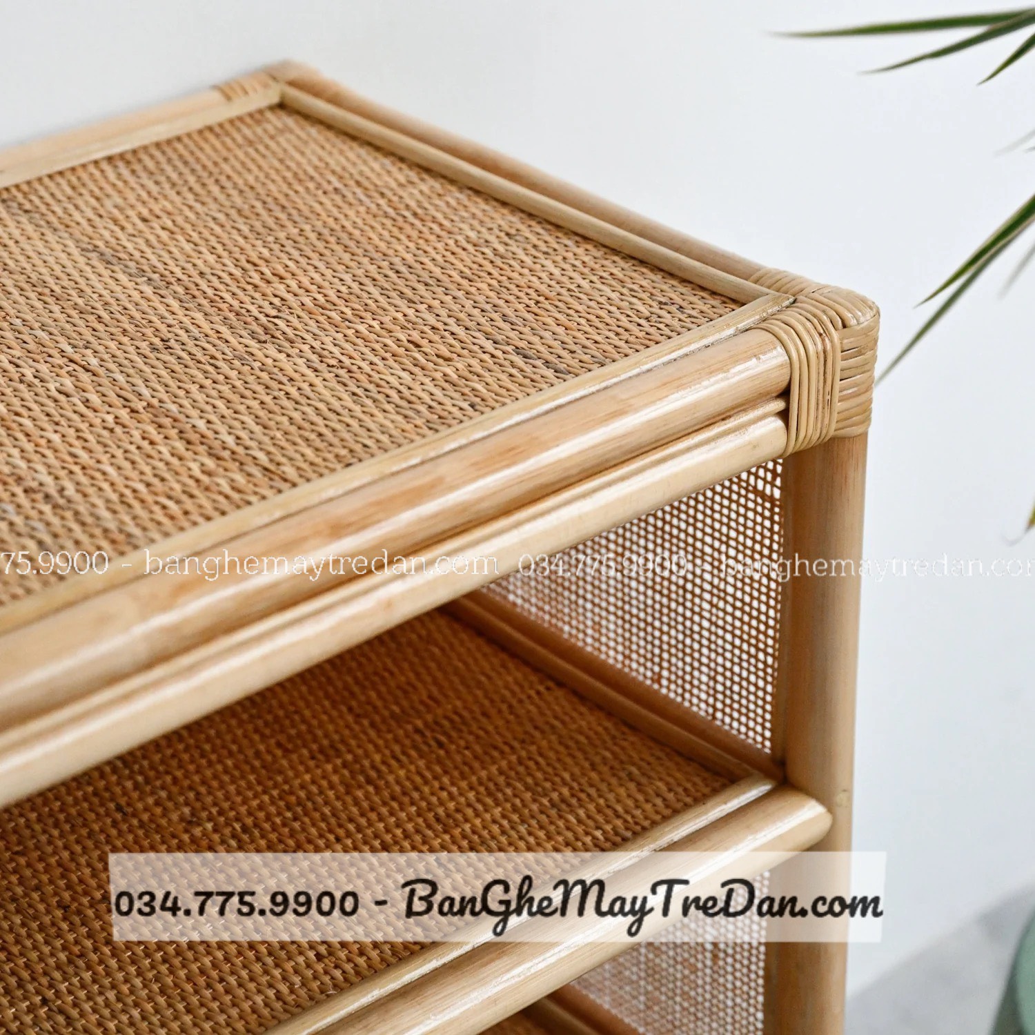Tủ kệ giày dép bằng mây tự nhiên cao cấp