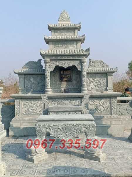 Kiểu lăng thờ bằng đá mỹ nghệ giá rẻ có mái che đẹp bán An Giang