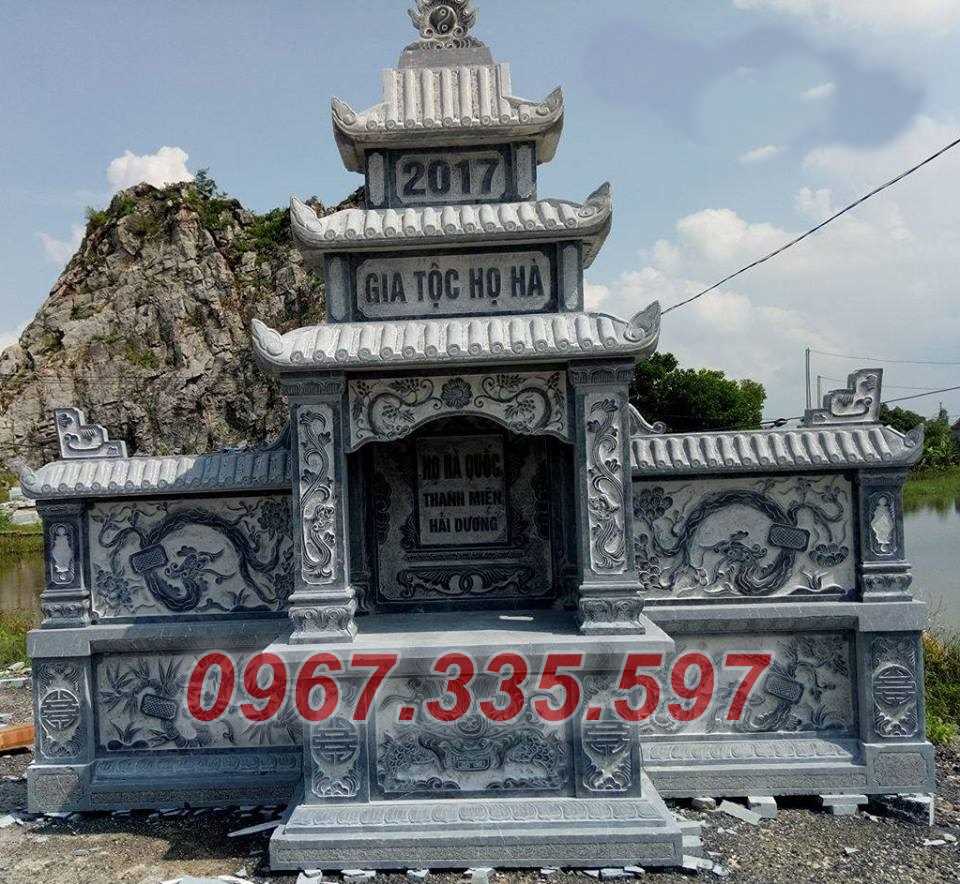 Kiểu lăng thờ bằng đá mỹ nghệ giá rẻ có mái che đẹp bán An Giang