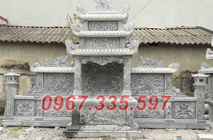 Kiểu lăng thờ bằng đá mỹ nghệ giá rẻ có mái che đẹp bán An Giang