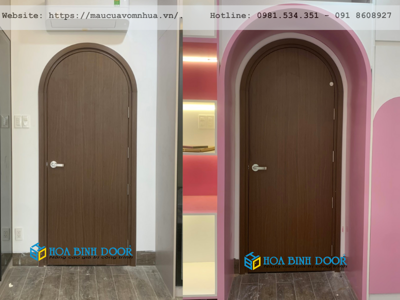 Giá cửa vòm nhựa giả gỗ tại Củ Chi