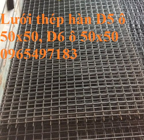 Lưới thép hàn D5 a50x50, lưới thép hàn phi D6 a 50x50