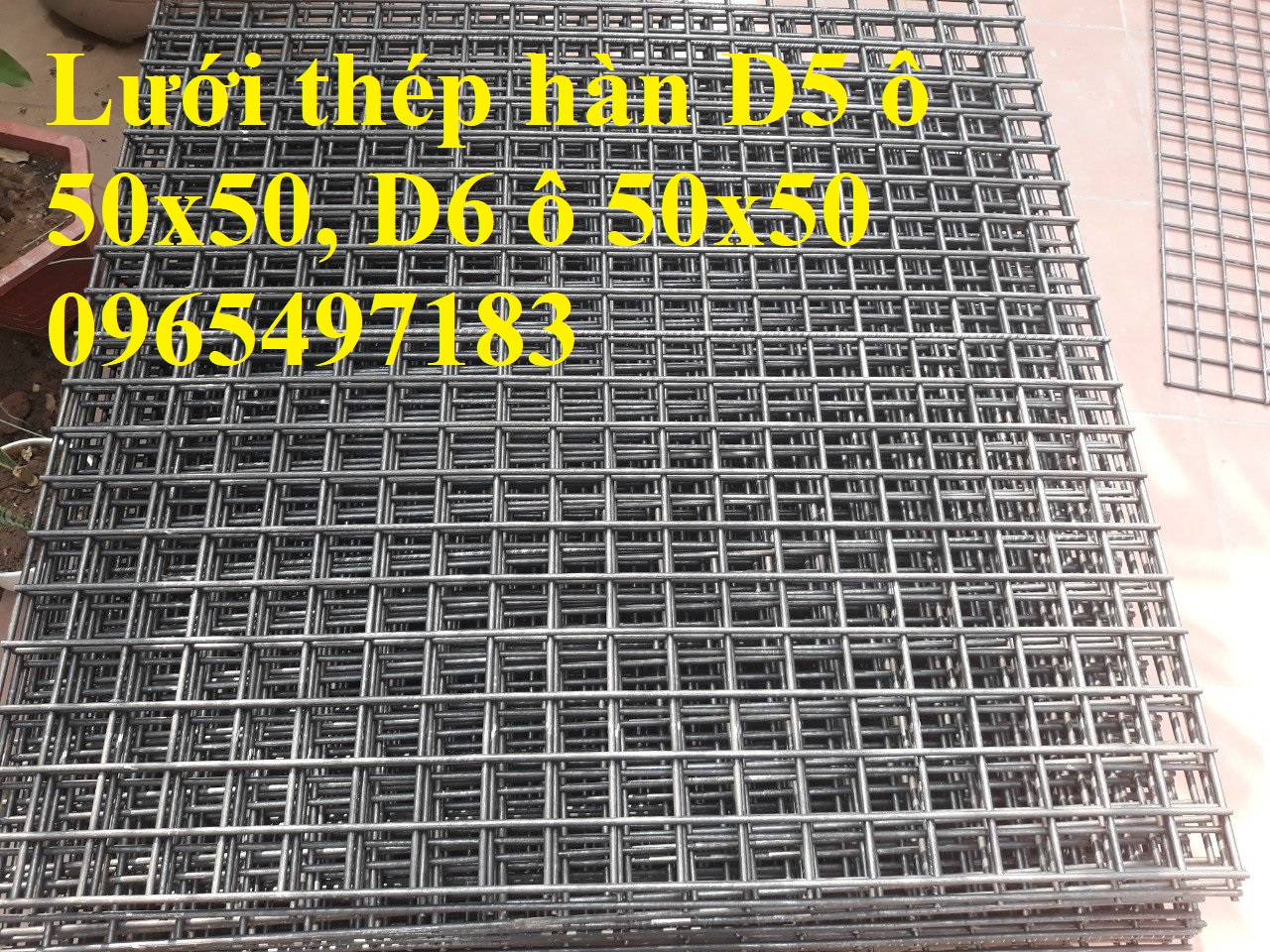 Lưới thép hàn D5 a50x50, lưới thép hàn phi D6 a 50x50