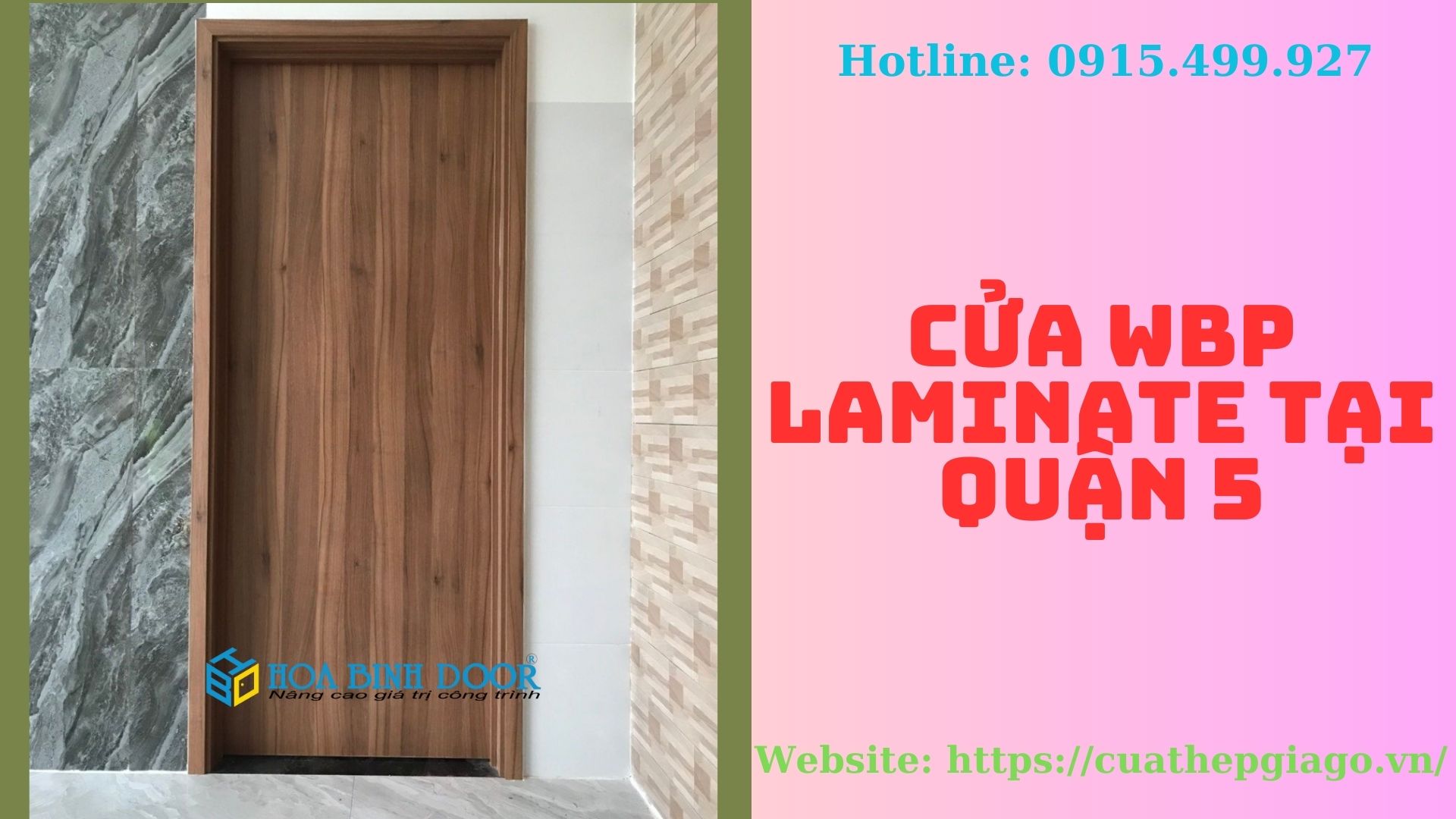 Cửa WBP Laminate tại Quận 5 - Cửa gỗ chịu nước 100%