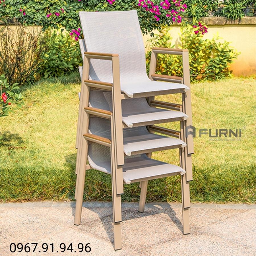 Ghế ngoài trời lưng lưới CC2027A  Nội Thất Furni