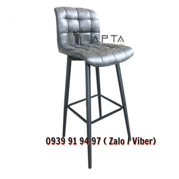 Ghế bar đảo bếp xoay thân bọc da PVC cổ điển CB2144-P Nội thất CAPTA