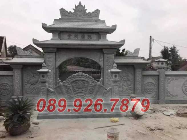 Cổng miếu chùa - Mẫu cổng khu nghĩa trang bằng đá đẹp bán Sài Gòn