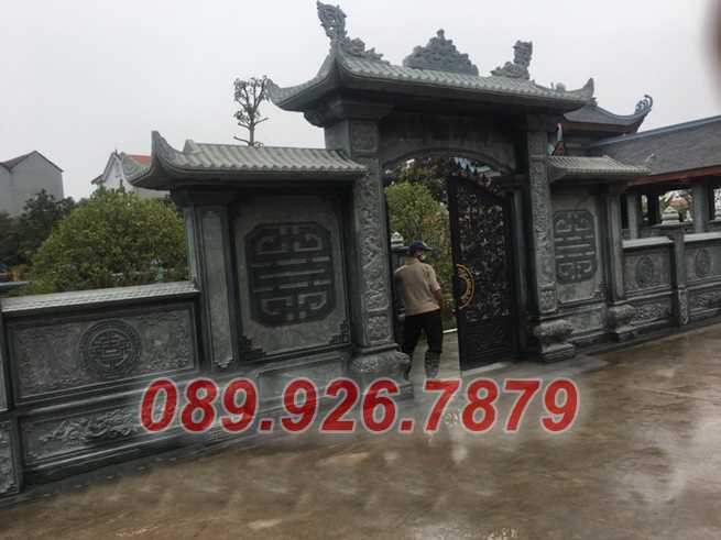 Cổng miếu chùa - Mẫu cổng khu nghĩa trang bằng đá đẹp bán Sài Gòn