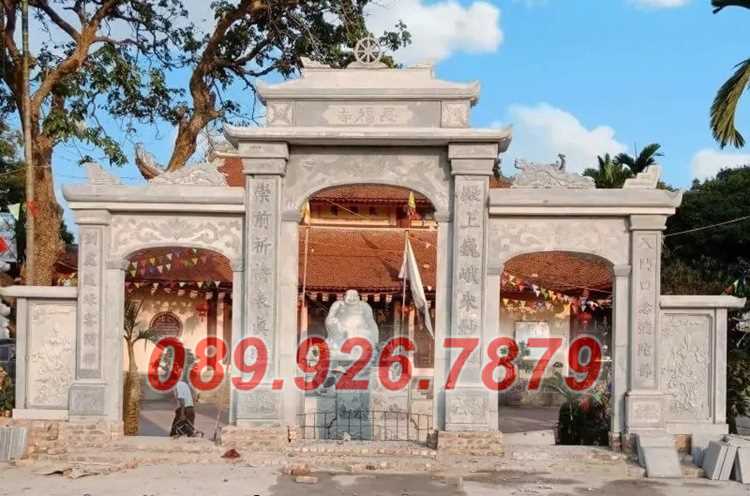 Mẫu cổng nhà thờ miếu chùa bằng đá đẹp bán Khánh Hòa - Cổng đá đẹp