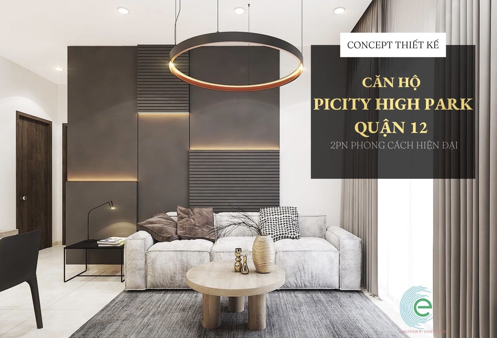 Nội thất căn hộ Q12 TpHCM, thiết kế nội thất trọn gói