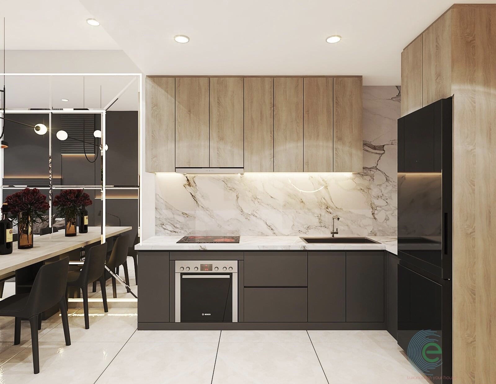 Nội thất căn hộ Q12 TpHCM, thiết kế nội thất trọn gói