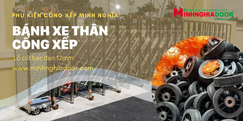 Bánh xe cổng xếp phân phối tại Minh Nghĩa