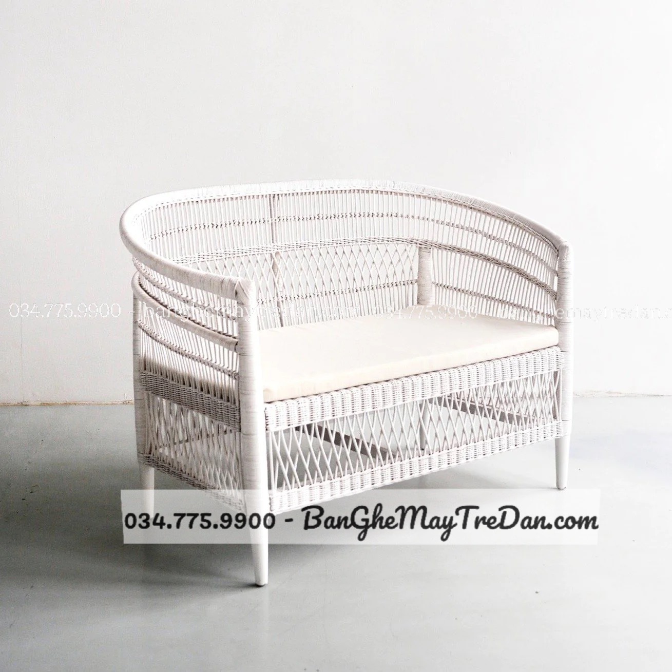 Ghế sofa mây 2 chỗ ngồi - Bàn ghế mây tre đan