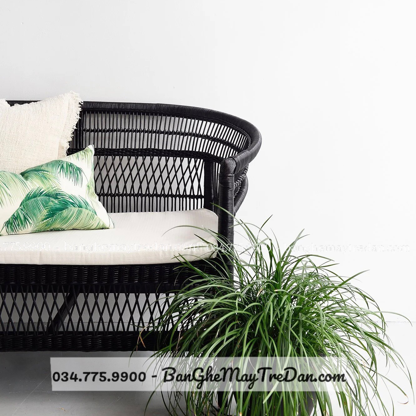 Ghế sofa mây 2 chỗ ngồi - Bàn ghế mây tre đan