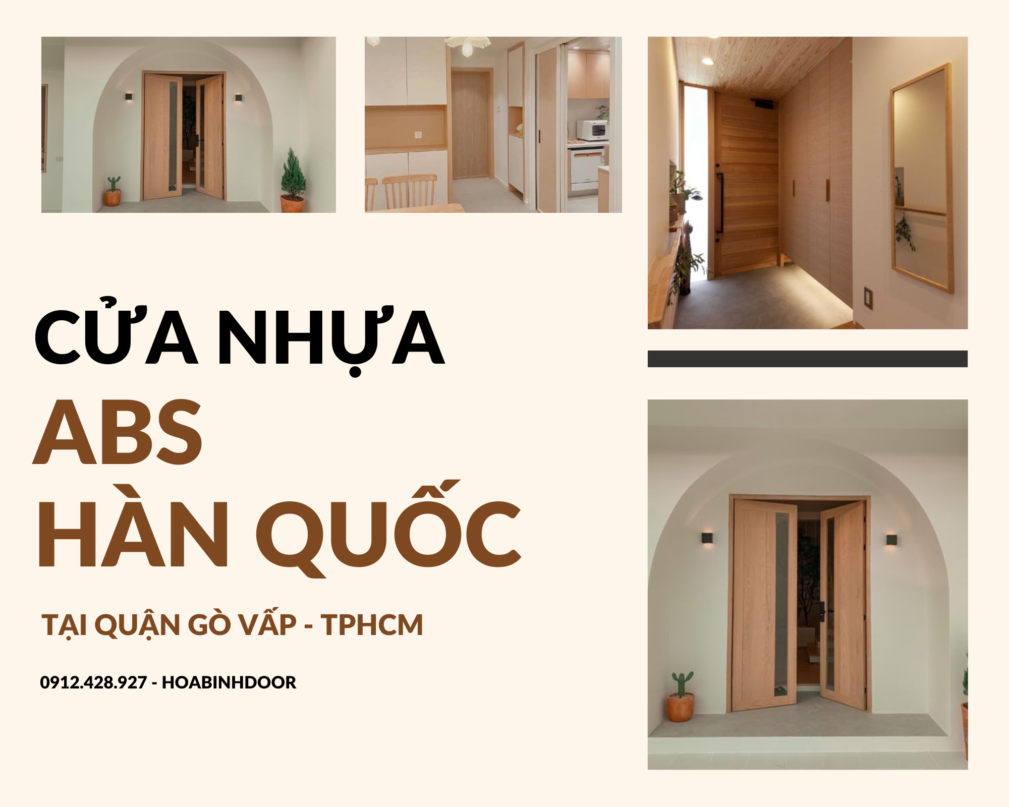 cửa nhựa ABS Hàn Quốc tại Gò Vấp  Giá trọn bộ 2023