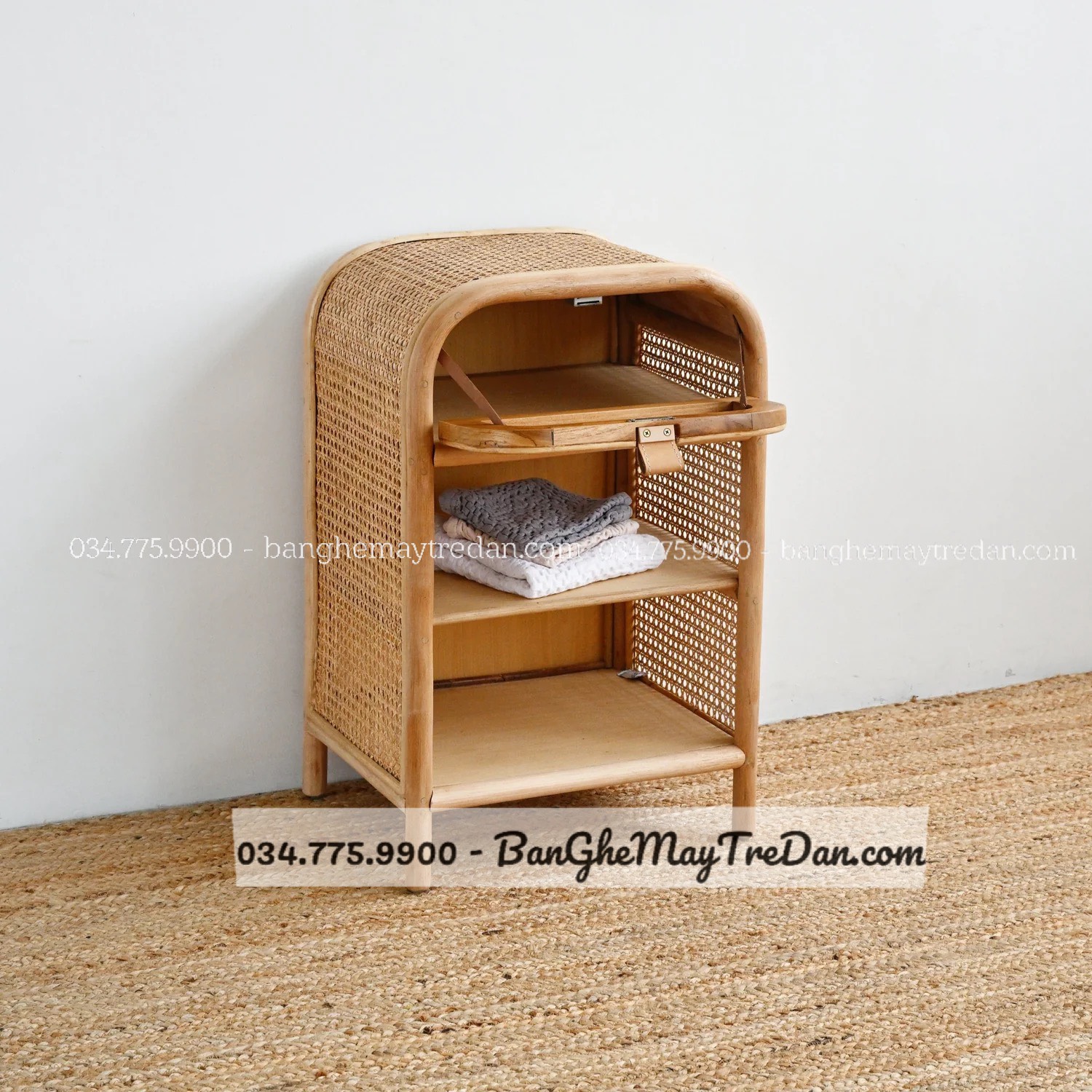 Tủ đầu giường mây đẹp - Bàn ghế mây tre đan