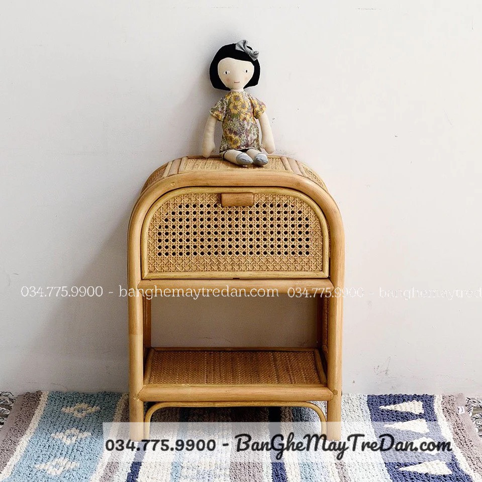 Tủ đầu giường mây đẹp - Bàn ghế mây tre đan