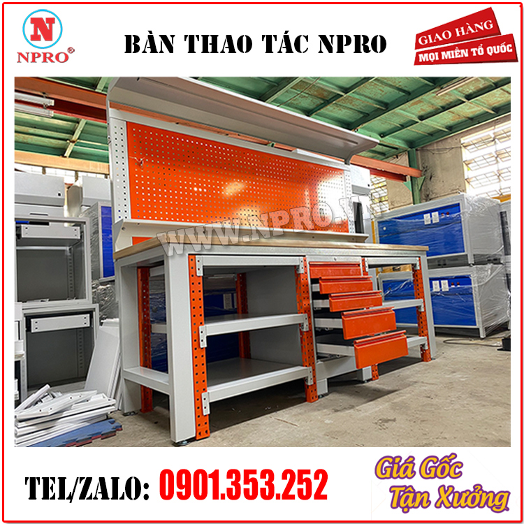 Bàn thao tác cơ khí . NPRO sx bàn cơ khí theo yêu cầu