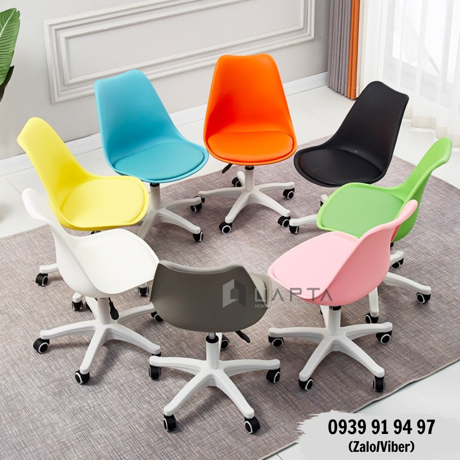 Ghế học bài làm việc thân nhựa nệm bọc CE4177-P Nội thất CAPTA HCM