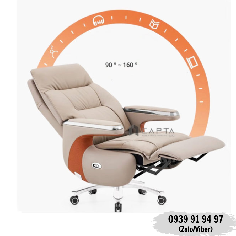 Ghế Giám đốc cao cấp da thật ngả lưng tự động CD7154-L Nội thất CAPTA