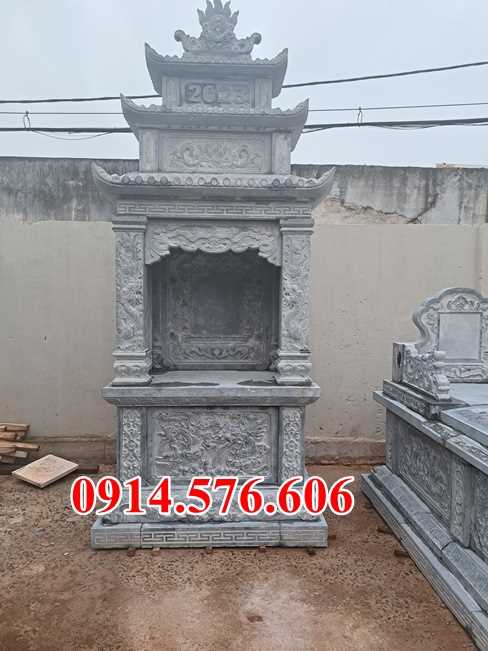 08 mẫu miếu thờ đá điêu khắc bán kon tum, nhà linh ngoài trời