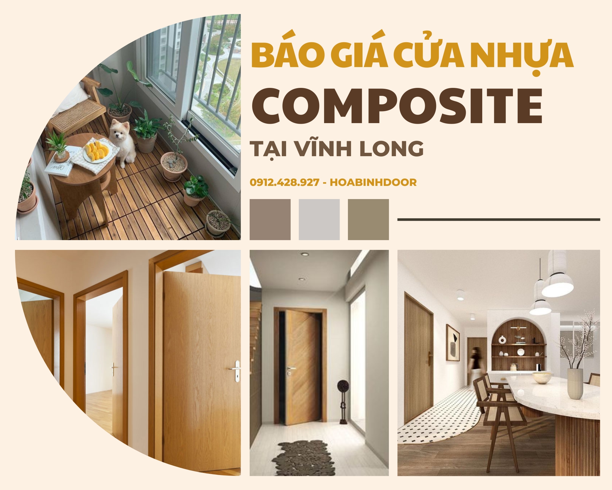 Cửa nhựa Composite tại Vĩnh Long  cửa nhựa giả gỗ