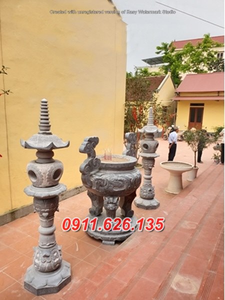 Mẫu lư đỉnh hương đá nguyên khối cao cấp bán tại Kiên giang 64