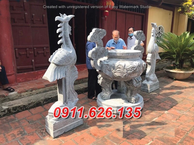 Mẫu lư đỉnh hương đá nguyên khối cao cấp bán tại Kiên giang 64
