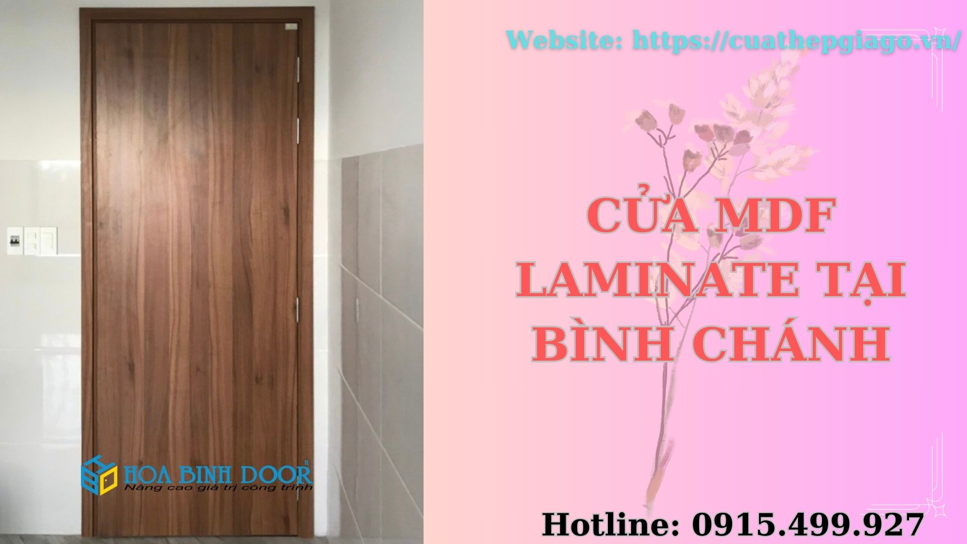 Cửa MDF Laminate tại Bình Chánh - Cửa gỗ công nghiệp