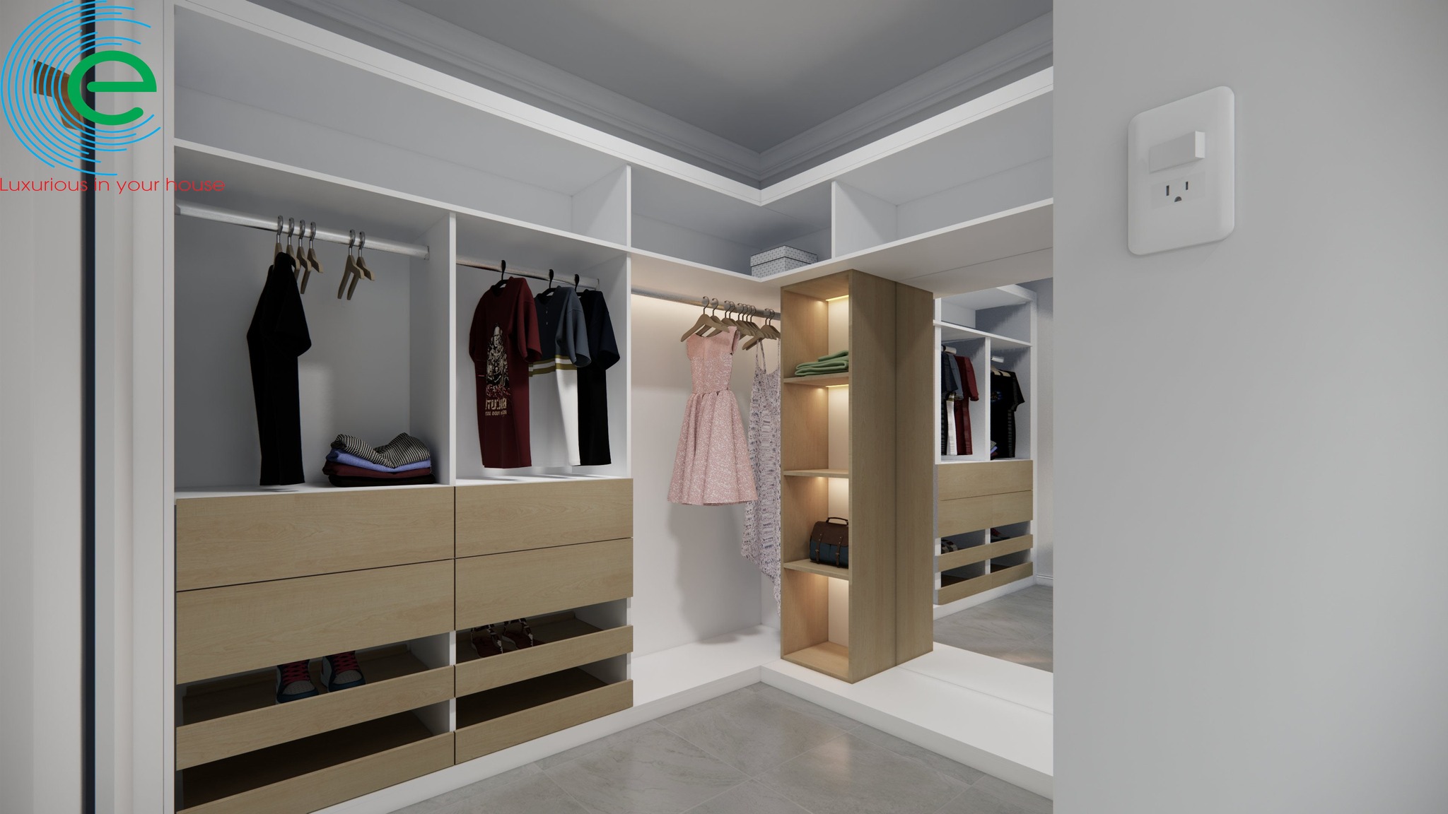 Tủ quần áo- Ecofa Thiết kế gia công tủ quần áo tại Tp.HCM