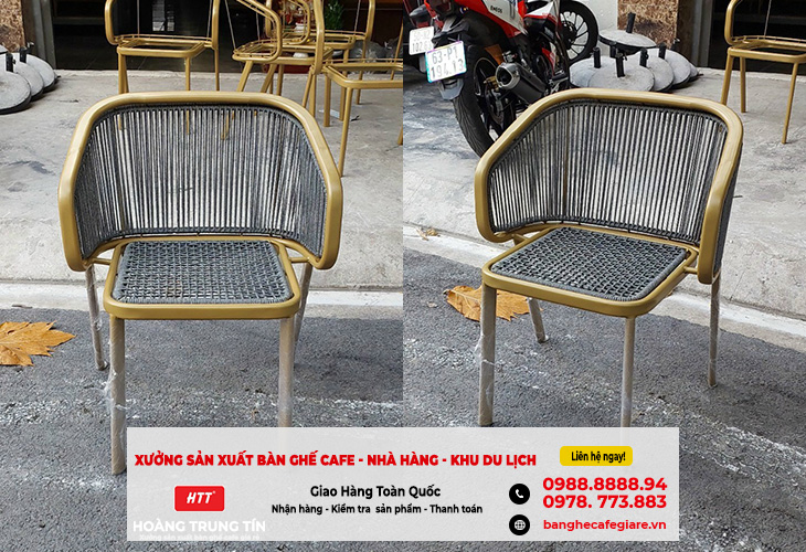 Bộ bàn ghế nhựa giả mây giá thanh lý, rất hợp mở quán cafe ở Quận 12