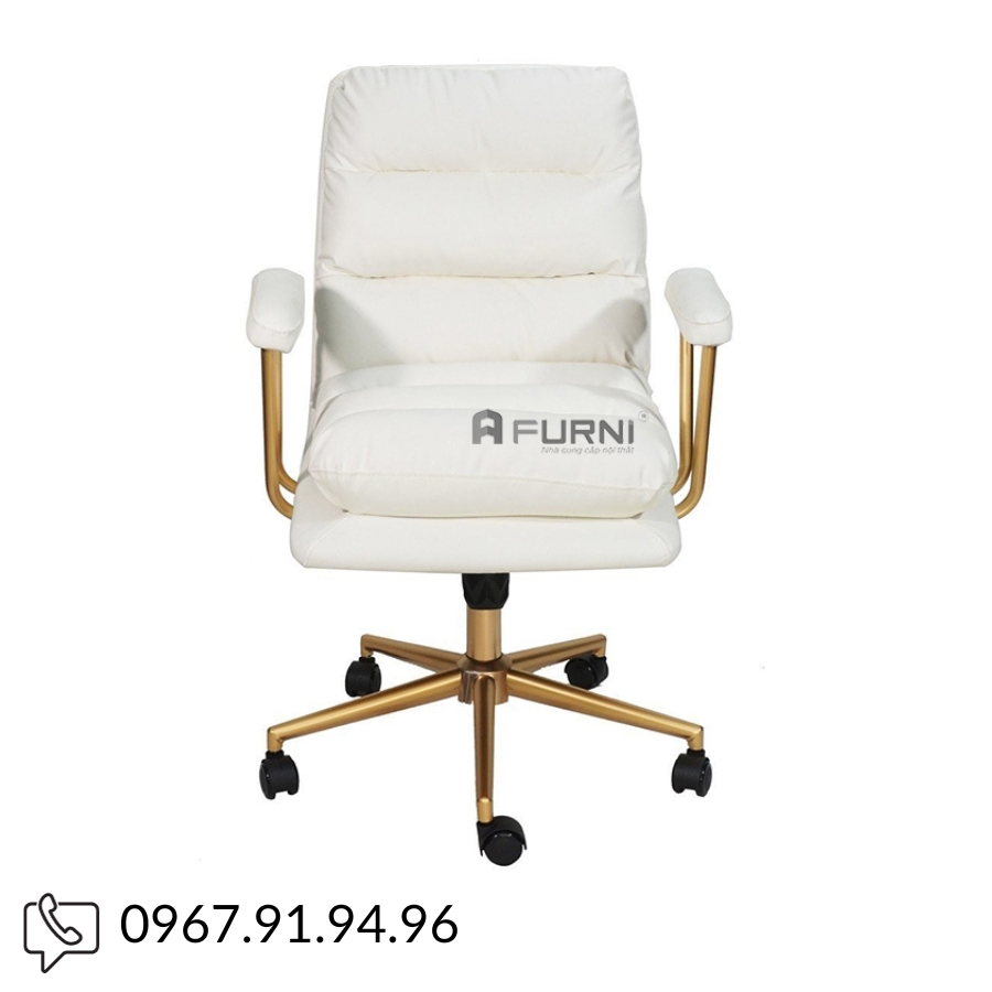 Ghế xoay ngồi làm việc bọ 2 lớp nệm PU nềm mại CE1018-P
