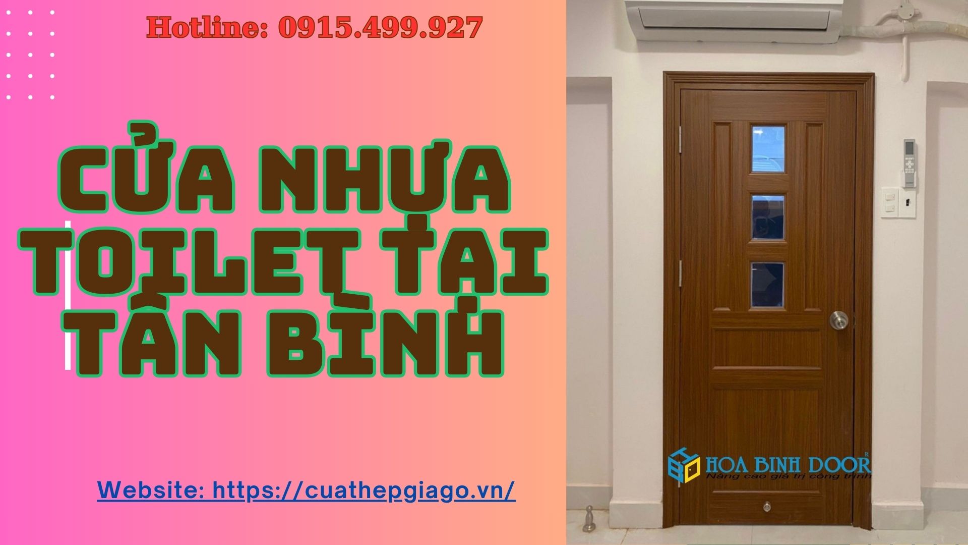 Cửa nhựa toilet tại Tân Bình - Cửa nhựa giả gỗ