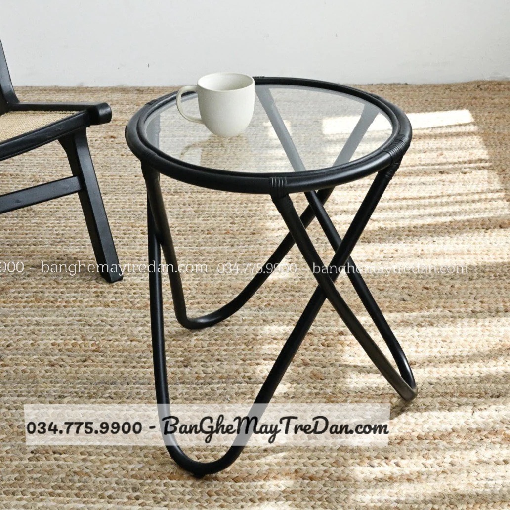 Bàn trà mây để phòng khách, phòng trà - Rattan table