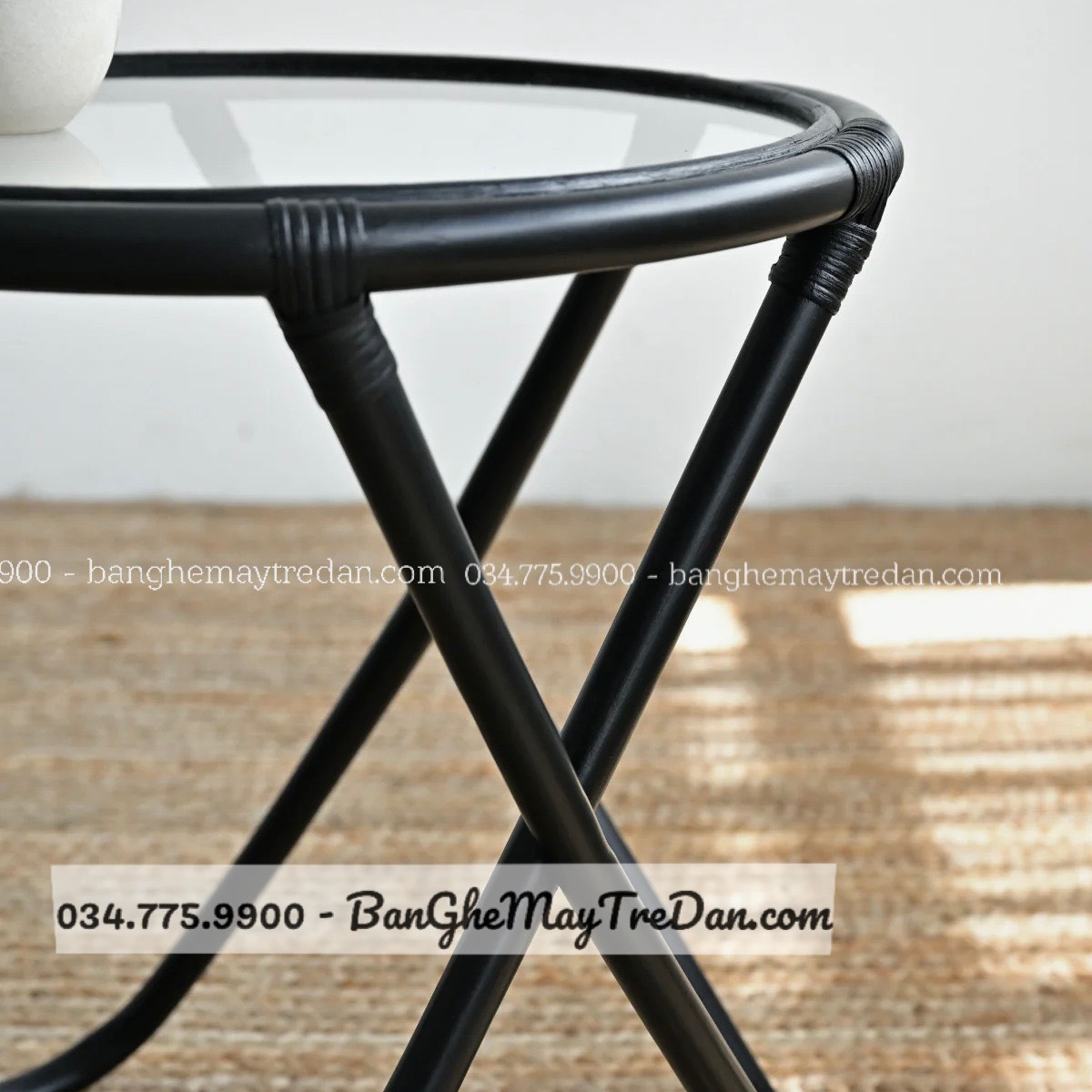 Bàn trà mây để phòng khách, phòng trà - Rattan table